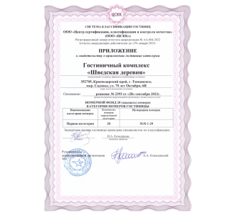 Свидетельство о присвоении категории